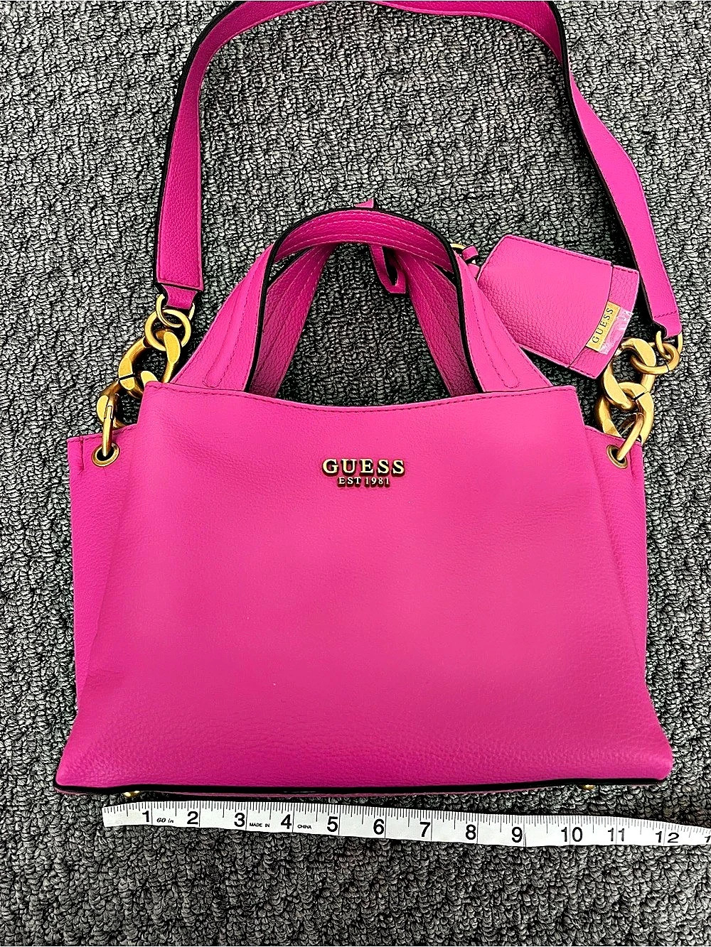 GUESS hot pink Satchel Shoulder Bag